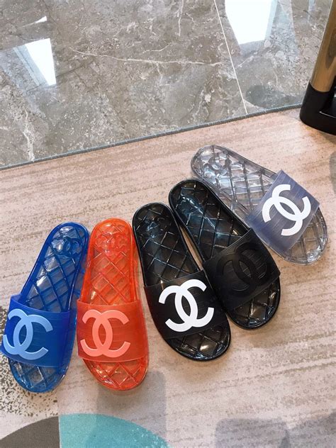 chanel jelly slides pink|chanel slides price.